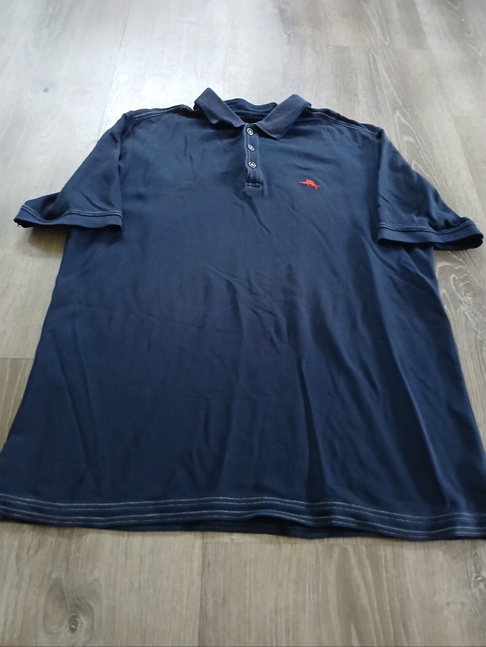 Tommy Bahama Navy Polo Shirt with Red Logo